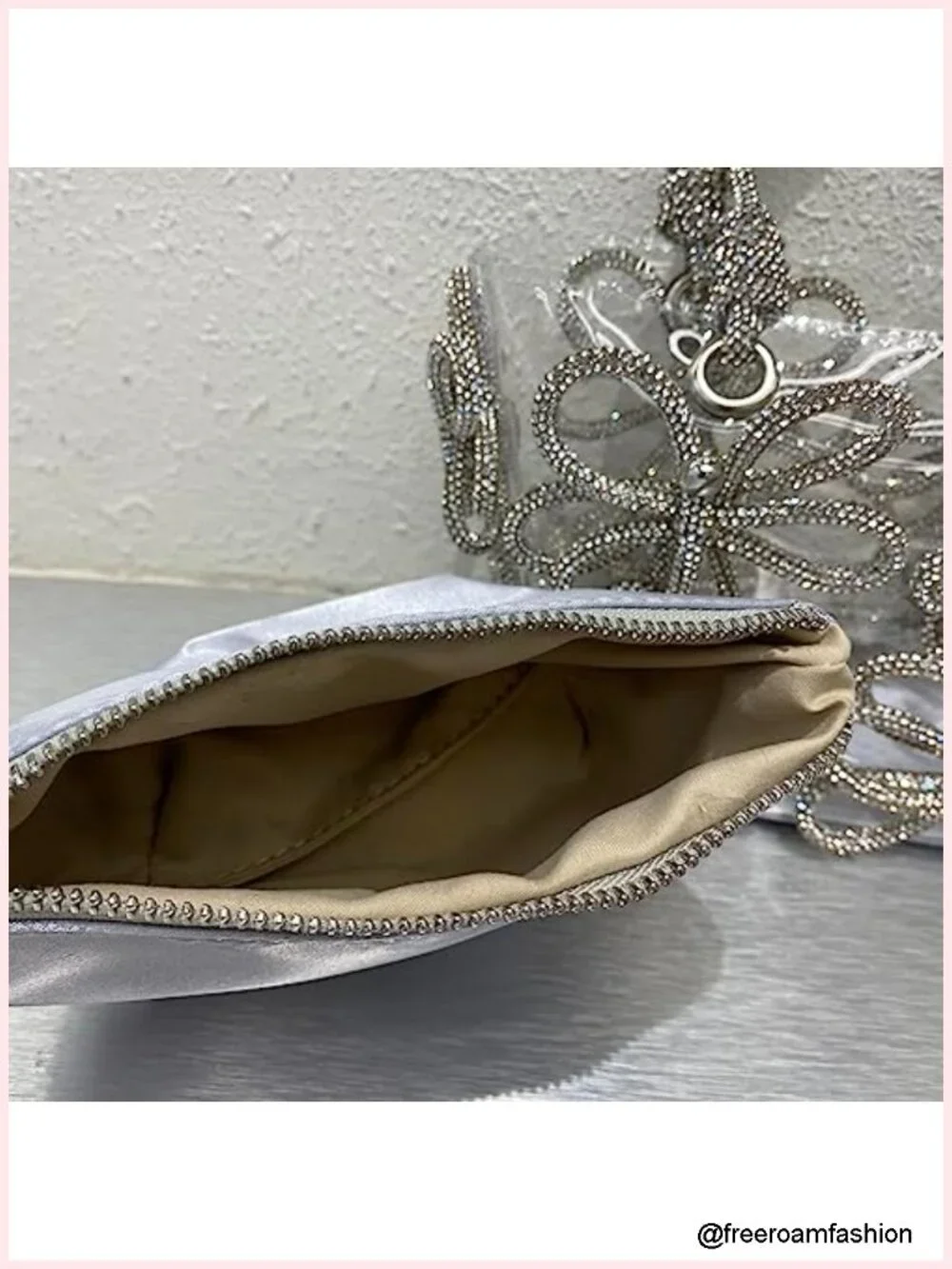Crystal Rhinestone Evening Bag with Handle for Wedding Prom Party Clutch Purse